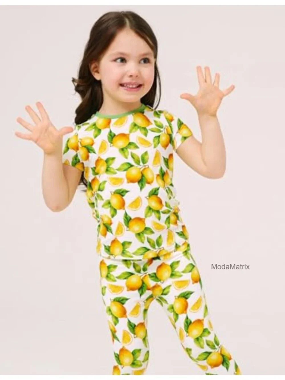 Toddler Girls Short Sleeve Pajama Set Bamboo Viscose